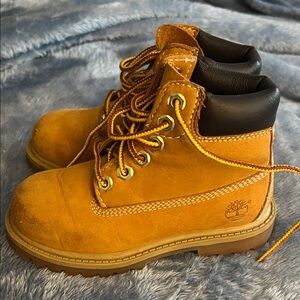 Timberland Kids Tan Leather Boots